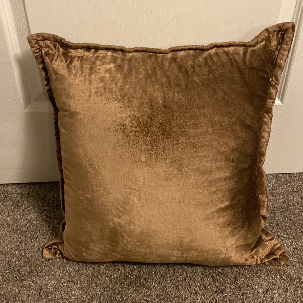 Pier 1 brown velvet pillow